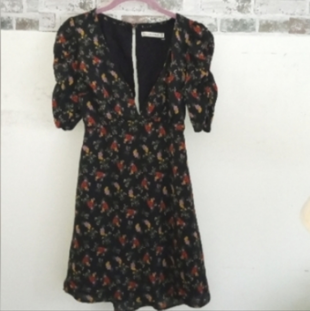 Abercrombie & Fitch Black Floral Mini Dress